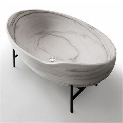 White marble bath tub